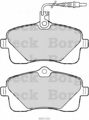 BORG & BECK bbp2305 -  Комплект тормозных колодок, дисковый тормоз